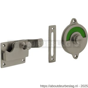 Intersteel Living 3700 WC-overslag met bocht en groen-rood indicatie nikkel mat - R26009106 - afbeelding 1