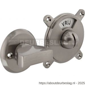 Intersteel Living 3702 WC-sluiting Degeorge met 8 mm stift en tekst vrij-bezet nikkel mat - R26009107 - afbeelding 1