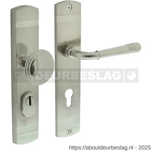 Intersteel Living 3778 voordeurbeslag Helena 239x50 mm knop-kruk profielcilindergat 72 mm met kerntrekbeveiliging nikkel mat - R26010228 - afbeelding 2