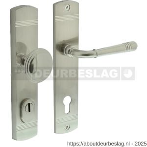 Intersteel Living 3778 voordeurbeslag Helena 239x50 mm knop-kruk profielcilindergat 92 mm met kerntrekbeveiliging nikkel mat - R26010229 - afbeelding 2