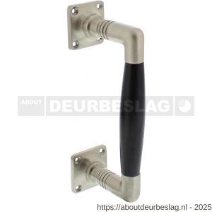 Intersteel Living 4261 greep Ton Basic 95/170 mm op vierkant rozet nikkel mat-ebbenhout - R26008128 - afbeelding 1