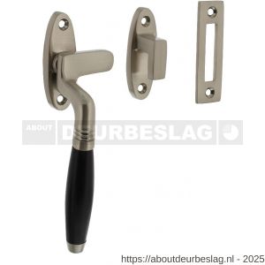 Intersteel Living 5614B raamsluiting Ton links met sluitplaat en sluithaak nikkel mat-ebbenhout - R26008130 - afbeelding 1