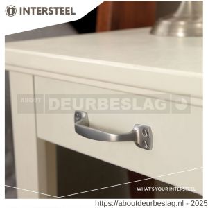 Intersteel Living 5616 handgreep op vierkante voet 130 mm nikkel mat - R26004586 - afbeelding 2