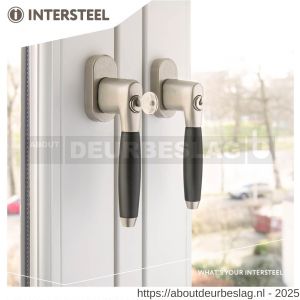 Intersteel Living 6616 raamkruk Ton 400 afsluitbaar op ovaal rozet nikkel mat - R26003789 - afbeelding 3