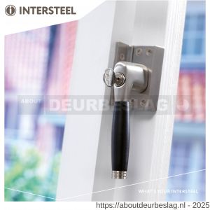 Intersteel Living 6616A SKG* afsluitbare raamsluiting rechts Ton 222 nikkel mat-ebbenhout compleet - R26003827 - afbeelding 3