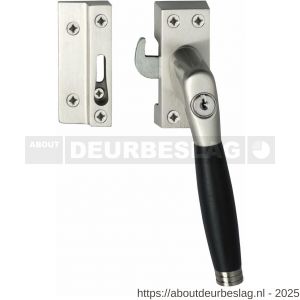Intersteel Living 6616A SKG* afsluitbare raamsluiting rechts Ton 222 nikkel mat-ebbenhout compleet - R26003827 - afbeelding 1