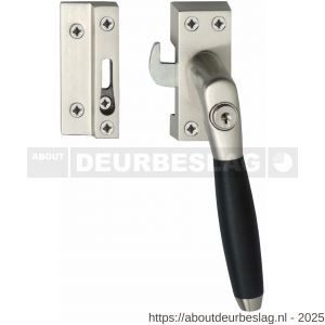 Intersteel Living 6616A SKG* afsluitbare raamsluiting rechts Ton 400 nikkel mat-ebbenhout compleet - R26003825 - afbeelding 1