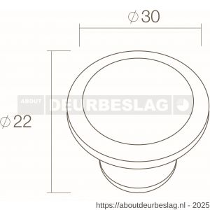 Intersteel Living 8479 knop motief bloem 30 mm grijs - R26004223 - afbeelding 2