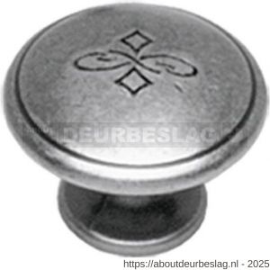 Intersteel Living 8479 knop motief bloem 30 mm grijs - R26004223 - afbeelding 1