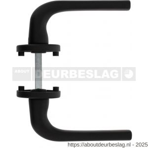 Intersteel Living 0054 deurkruk Eucla met rozet verdekt diameter 50x7 mm met nokken zwart - R26009112 - afbeelding 2