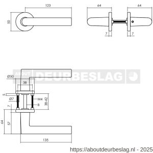 Intersteel Living 0055 deurkruk Broome met rozet verdekt diameter 50x7 mm met nokken zwart - R26009114 - afbeelding 3