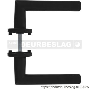 Intersteel Living 0055 deurkruk Broome met rozet verdekt diameter 50x7 mm met nokken zwart - R26009114 - afbeelding 2