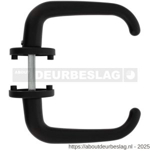 Intersteel Living 0056 deurkruk Cue met rozet verdekt diameter 50x7 mm met nokken zwart - R26009119 - afbeelding 2