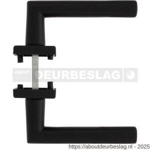 Intersteel Living 0058 deurkruk Broome met rozet verdekt 50x50x10 mm met nokken zwart - R26009126 - afbeelding 2