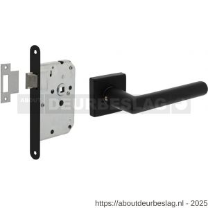 Intersteel Living 0058 set loopslot zwart met deurkruk Broome op rozet 50x50 mm zwart - R26011045 - afbeelding 1