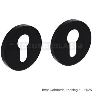 Intersteel Living 0100 cilinderrozetten verdekt diameter 56x9 mm met nokken zwart - R26008169 - afbeelding 1