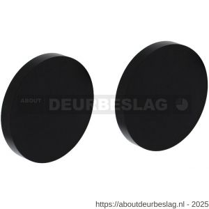 Intersteel Living 0100 afdekrozetten verdekt diameter 56x9 mm met nokken zwart - R26008170 - afbeelding 1