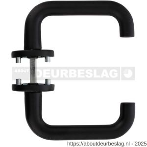 Intersteel Living 0102 deurkruk Rond op rozet verdekt diameter 55x8 mm met nokken zwart - R26008173 - afbeelding 2