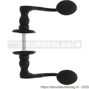 Intersteel Living 0293 deurkruk Posthoorn met rozet diameter 50x5 mm zwart - R26008189 - afbeelding 2