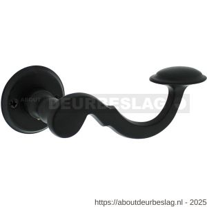 Intersteel Living 0293 deurkruk Posthoorn met rozet diameter 50x5 mm zwart - R26008189 - afbeelding 1