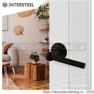 Intersteel Living 0446 deurkruk L/L bol met rozet diameter 50x5 mm zwart - R26010242 - afbeelding 3