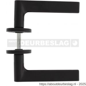 Intersteel Living 0465 deurkruk Tiga met rozet verdekt diameter 49x7 mm met nokken zwart - R26009897 - afbeelding 3