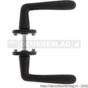Intersteel Living 0466 deurkruk Zaia met rozet verdekt diameter 49x7 mm met nokken zwart - R26009900 - afbeelding 3