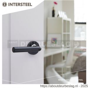 Intersteel Living 0570 deurkruk Luzern op rozet verdekt diameter 53x10 mm structuur zwart - R26008198 - afbeelding 6