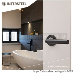 Intersteel Living 0570 deurkruk Luzern op rozet verdekt diameter 53x10 mm structuur zwart - R26008198 - afbeelding 5