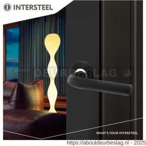 Intersteel Living 0570 deurkruk Luzern op rozet verdekt diameter 53x10 mm structuur zwart - R26008198 - afbeelding 4