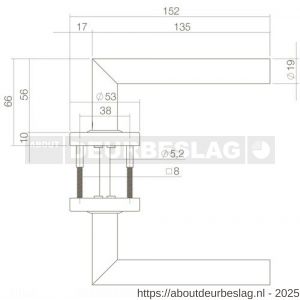 Intersteel Living 0583 deurkruk Jura op rozet verdekt diameter 53x10 mm structuur zwart - R26006755 - afbeelding 3