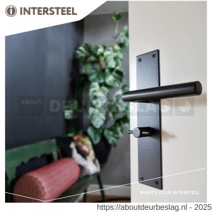 Intersteel Living 0583 deurkruk Jura met schild rechthoekig 250x55x2 mm WC 63/8 mm structuur zwart - R26008212 - afbeelding 4