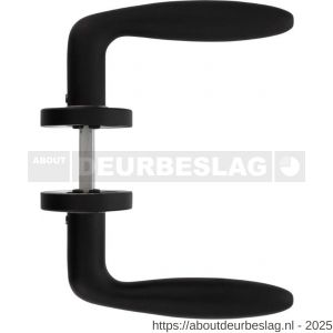 Intersteel Living 0587 deurkruk Jupiter op rozet verdekt diameter 53x10 mm structuur zwart - R26008214 - afbeelding 2