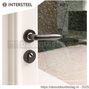 Intersteel Living 0587 deurkruk Jupiter op rozet verdekt diameter 53x10 mm structuur zwart - R26008214 - afbeelding 4