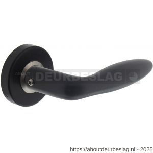 Intersteel Living 0587 deurkruk Jupiter op rozet verdekt diameter 53x10 mm structuur zwart - R26008214 - afbeelding 1