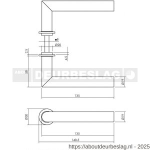 Intersteel Living 0920 deurkruk Jura met rozet zelfklevend diameter 30x3 mm structuur zwart - R26009408 - afbeelding 5