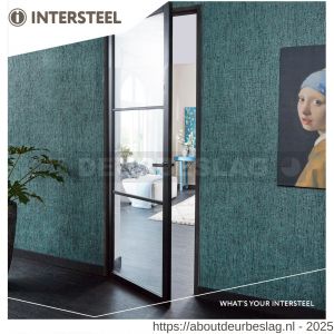 Intersteel Living 0922 deurkruk Amsterdam met rozet zelfklevend 30x30x3 mm structuur zwart - R26009409 - afbeelding 3