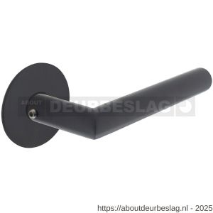 Intersteel Living 1583 deurkruk Jura met rozet zelfklevend diameter 55x2 mm structuur zwart - R26007018 - afbeelding 1