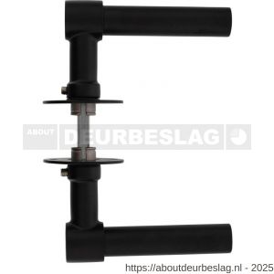 Intersteel Living 1670 deurkruk L/L recht met rozet diameter 50x2 mm structuur zwart - R26008223 - afbeelding 3