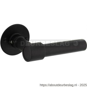 Intersteel Living 1670 deurkruk L/L recht met rozet diameter 50x2 mm structuur zwart - R26008223 - afbeelding 1