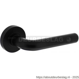 Intersteel Living 1683 deurkruk Agatha op rozet verdekt diameter 52x10 mm met nokken zwart - R26008227 - afbeelding 1