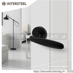 Intersteel Living 1692 deurkruk Bjorn op rozet verdekt diameter 52x10 mm met nokken zwart - R26008230 - afbeelding 4