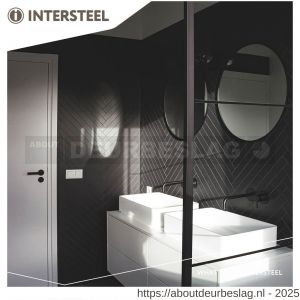 Intersteel Living 1693 deurkruk Bastian op rozet verdekt diameter 52x10 mm met nokken zwart - R26008233 - afbeelding 4