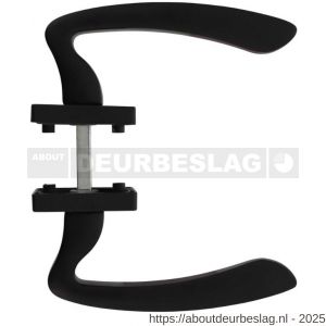 Intersteel Living 1711 deurkruk Zeus op rozet verdekt 55x55x10 mm met nokken zwart - R26006759 - afbeelding 2