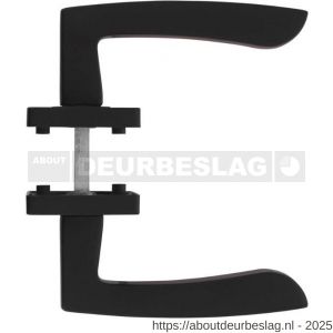 Intersteel Living 1712 deurkruk Minos op rozet verdekt 55x55x10 mm met nokken zwart - R26008252 - afbeelding 2