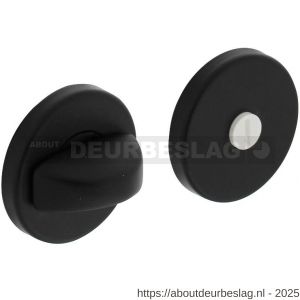 Intersteel Living 3092 WC-sluiting verdekt diameter 50x7 mm met nokken en stift 8x8 mm zwart - R26009165 - afbeelding 1