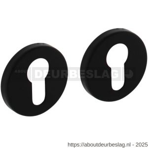 Intersteel Living 3092 cilinderrozetten verdekt diameter 50x7 mm met nokken zwart - R26011142 - afbeelding 1