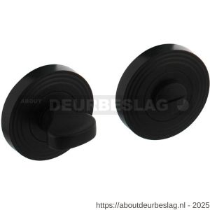 Intersteel Living 3178 WC-sluiting verdekt met rillen diameter 55x10 mm en nokken met stift 8x8 mm zwart - R26011148 - afbeelding 1