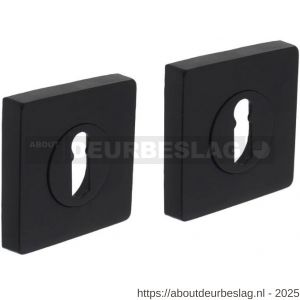Intersteel Living 3185 sleutelrozetten verdekt 55x55x10 mm met nokken zwart - R26011003 - afbeelding 1