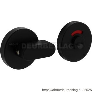 Intersteel Living 3401 WC-sluiting verdekt diameter 53x10 mm met comfortknop en stift 8x8 mm structuur zwart - R26008266 - afbeelding 1